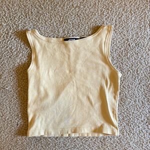 Vintage Rue 21 Yellow high neck crop top